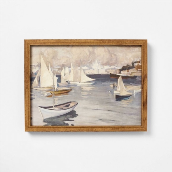 16"x12" Boats Framed Art - Threshold™ designed with Studio McGee - Picture 1 of 4